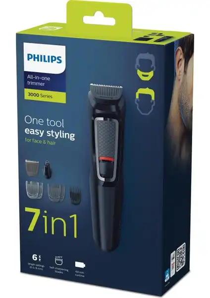 Philips MG3720 Erkek Bakım Seti: 7'si 1 Arada Modern İhtiyaçlar İçin!