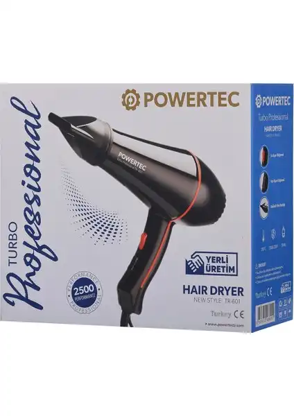 Powertec Saç Kurutma Makinesi TR-601-S: Güçlü ve Hızlı Kurutma Teknolojisi