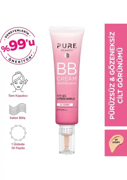 Pure Beauty BB Krem SPF 50 PA+++ İncelemesi: Doğal Görünüm ve Kapatıcılık