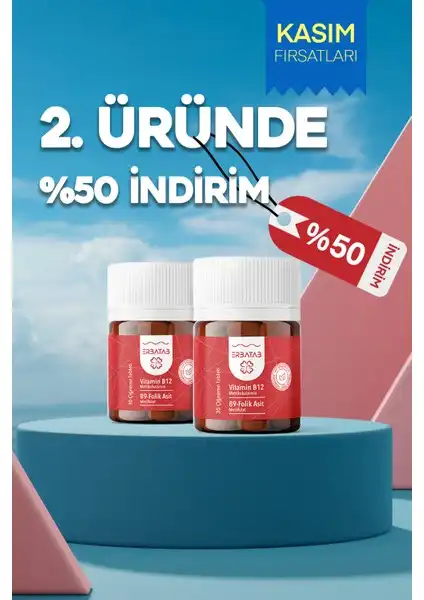 Erbatab Vitamin B12 ve Folik Asit B9 Takviyesi: Sağlığınızı Destekleyin