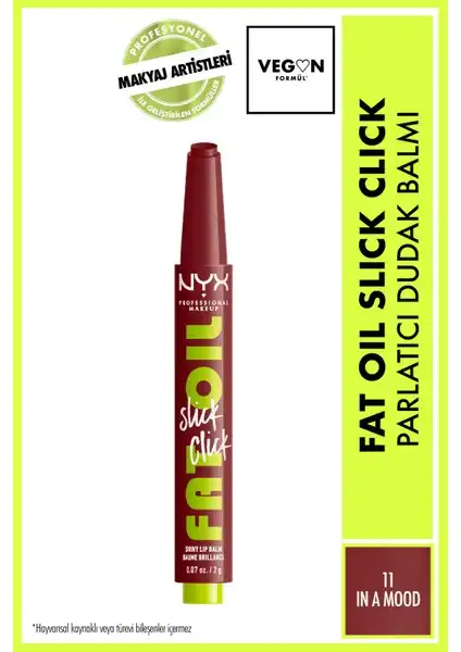 Fat Oil Slick Click Parlatıcı Dudak Balmı ile 12 Saat Kalıcı Nemlendirme Sağlayın