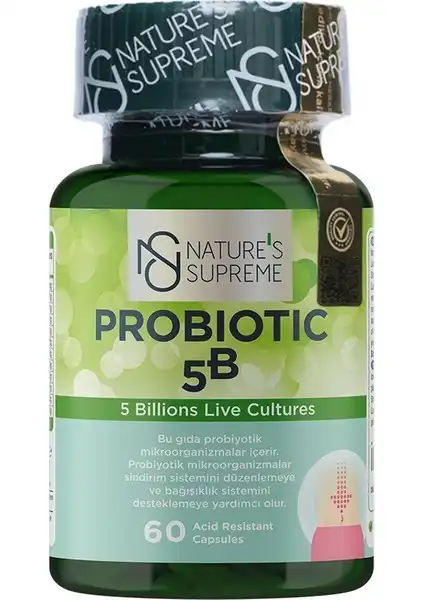 Nature's Supreme Probiotic 5B ile Sindirim Sisteminizi Destekleyin