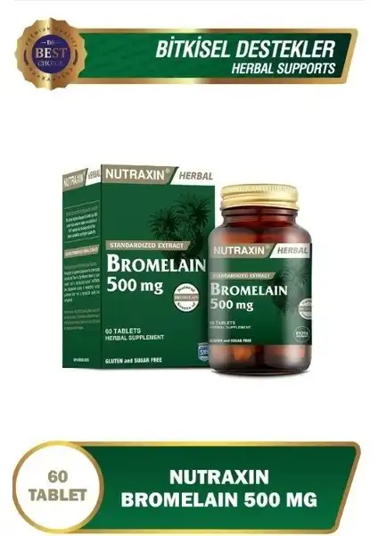 Nutraxin Bromelain: 500 mg Doğal Enzim ile Vücudunuza Destek Sağlayın