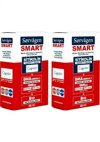 Sorvagen Smart Sitikolin: DHA Omega 3 ve B12 ile Zihin Sağlığınızı Destekleyin