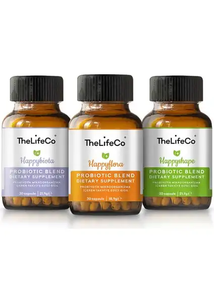 TheLifeCo 3'lü Probiyotik Paketi: Happyflora, Happybiota ve Happyshape Ürün İncelemesi