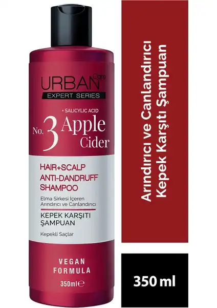 Urban Care Expert Series No:3 Elma Sirkesi Şampuanı ile Saç Bakımını Geliştirin ve Parlaklık Kazanın