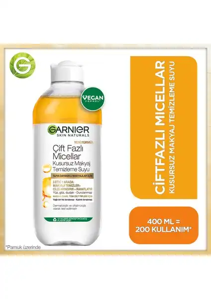 Garnier Micellar Kusursuz Makyaj Temizleme Suyu ile Kolay ve Hızlı Temizlik