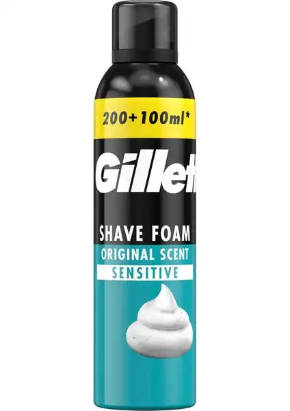 Gillette Tıraş Köpüğü 300 ml ile Konforlu ve Pürüzsüz Tıraş Deneyimi Sağlayın
