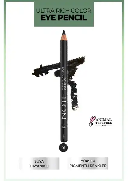 Note Ultra Rich Color Göz Kalemi 01 Black: Kalıcılığıyla Gözlerinizi Vurgulayın