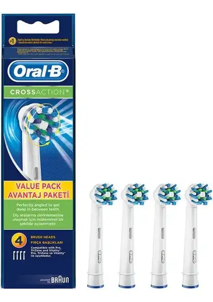 Oral-B Diş Fırçası Yedek Başlığı Cross Action 4 Adet Ürün İncelemesi ve Kullanıcı Yorumları