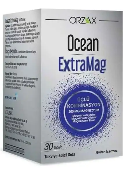 Orzax Ocean ExtraMag: Üçlü Magnezyum Kombinasyonu ile Enerjinizi Artırın