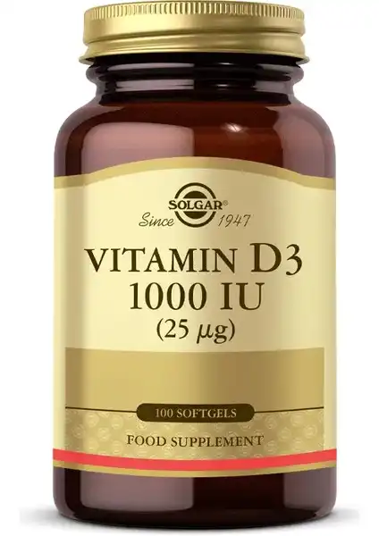 Solgar Vitamin D3 1000 IU - Sağlıklı Yaşam için D Vitamini Takviyesi