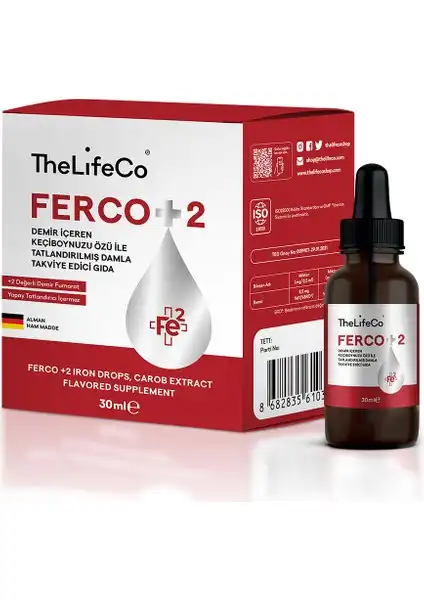 TheLifeCo Ferco +2 Değerlikli Demir Damlası: Faydaları ve Kullanım Rehberi