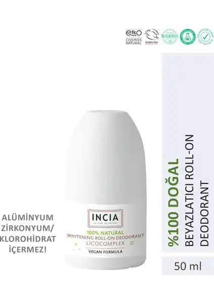 INCIA %100 Doğal Roll On Deodorant: Ferah Bir Deneyim İçin İdeal Seçenek