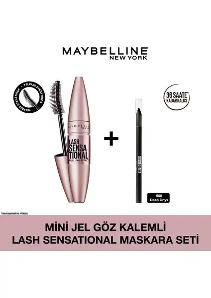 Maybelline Mini Jel Göz Kalemli Lash Sensational Maskara Seti ile Mükemmel Göz Makyajı