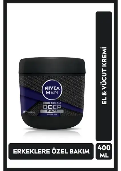 NIVEA Men El ve Vücut Kremi Deep Impact: Ferahlatıcı ve Etkili Nemlendirme Çözümü