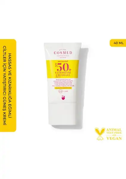 Cosmed Sun Essential Ultrasense Cream Gel SPF 50: Hassas Ciltler için Güneş Koruması