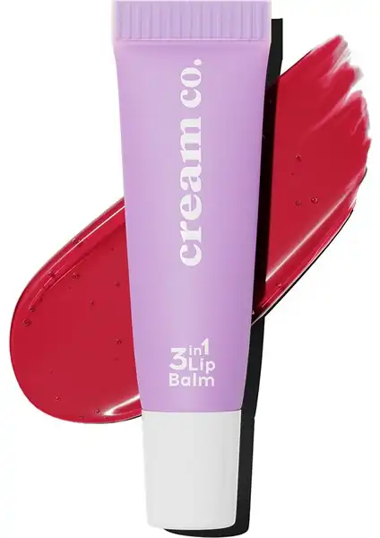 Cream Co. 3in1 Dudak Balsamı: Kırmızı Çilek Aroması ile Nem ve Parlaklık