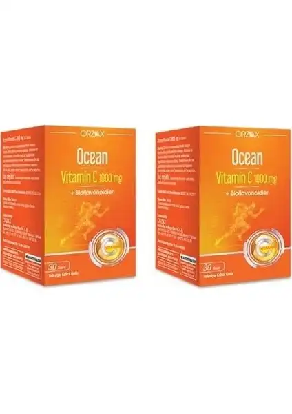 Ocean Vitamin C 1000 mg: Günlük C Vitamini İhtiyacınızı Karşılayan Besin Desteği