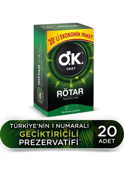 Okey Rötar Prezervatif: Geciktirici ve Kayganlaştırıcı Özellikleri ile Cinsel Sağlık İçin İdeal