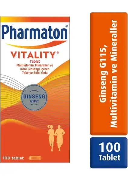 Pharmaton Vitality 100 Tablet: Enerjinizi Artıracak Takviye Ürünü