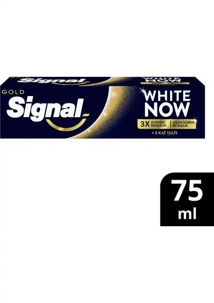 Signal White Now Gold Diş Macunu: Anında Leke Karşıtı Beyazlatıcı ve Ferahlatıcı