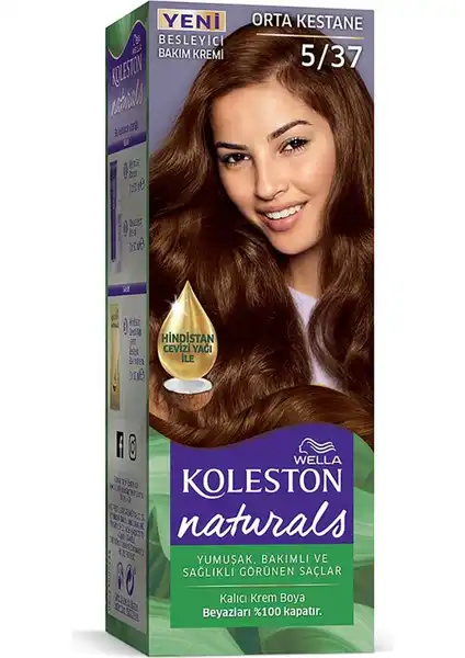 Wella Koleston Naturals 5/37 Orta Kestane: Doğal Görünümlü Saç Renkleri İçin İdeal Seçenek