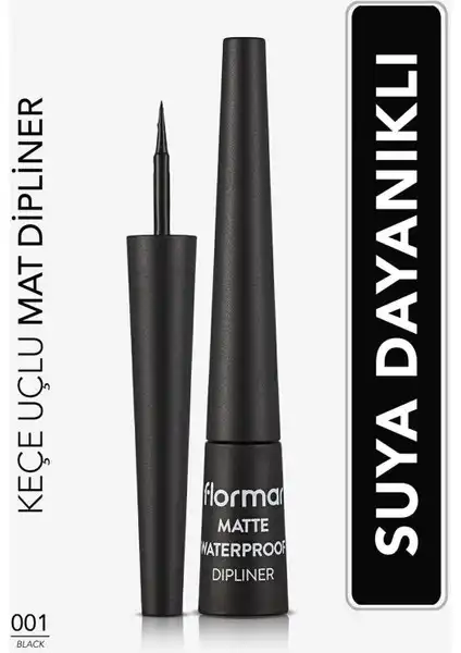 Flormar Matte Yoğun Renk Veren Suya Dayanıklı Eyeliner: Etkileyici Gözler İçin