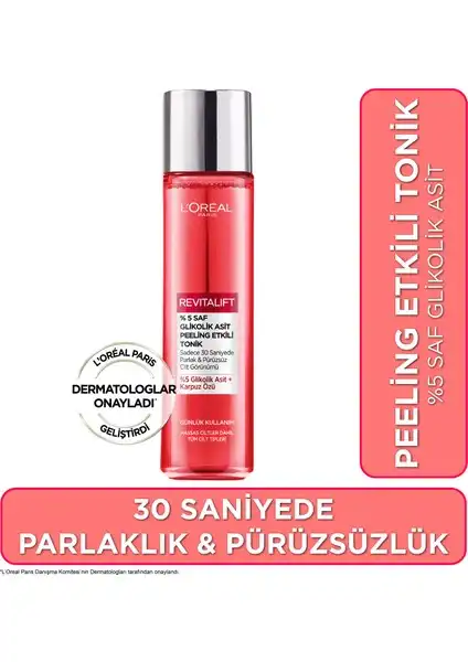 L'Oréal Paris Revitalift %5 Saf Glikolik Asit Peeling Tonik İncelemesi