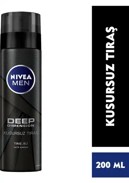 NIVEA Men Deep Dimension Tıraş Jeli: Derinlemesine Temizleme ve Kaygan Tıraş