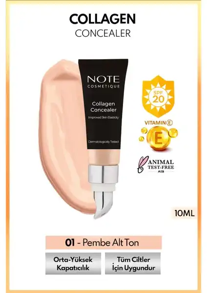 Note Collagen Concealer 01: Kolajen İçerikli Göz Altı Kapatıcısı Özellikleri