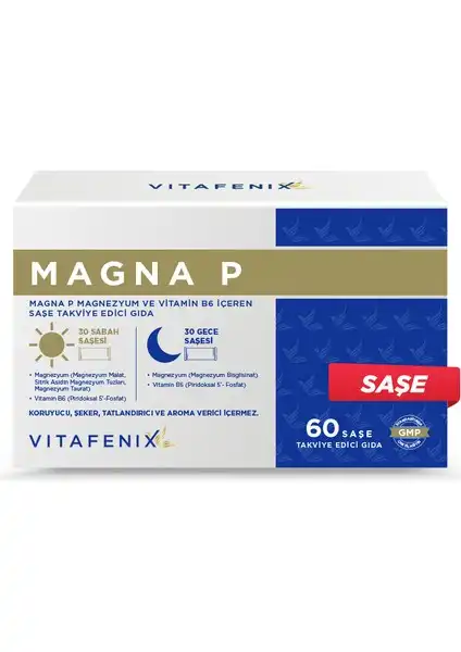 Vitafenix Magna P: Magnezyum ve Vitamin B6 İçeren Gıda Takviyesi Hakkında Bilgi