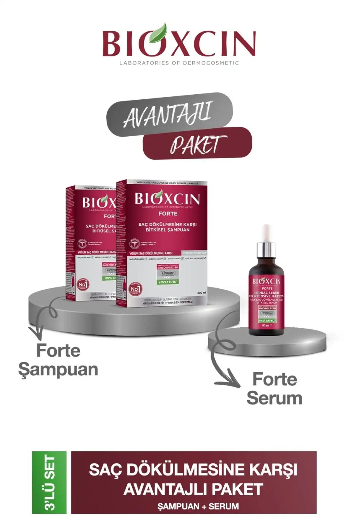 Bioxcin Yoğun Dökülmeler İçin Forte Şampuan ve Serum ile Saç Dökülmesine Karşı Etkili Çözüm