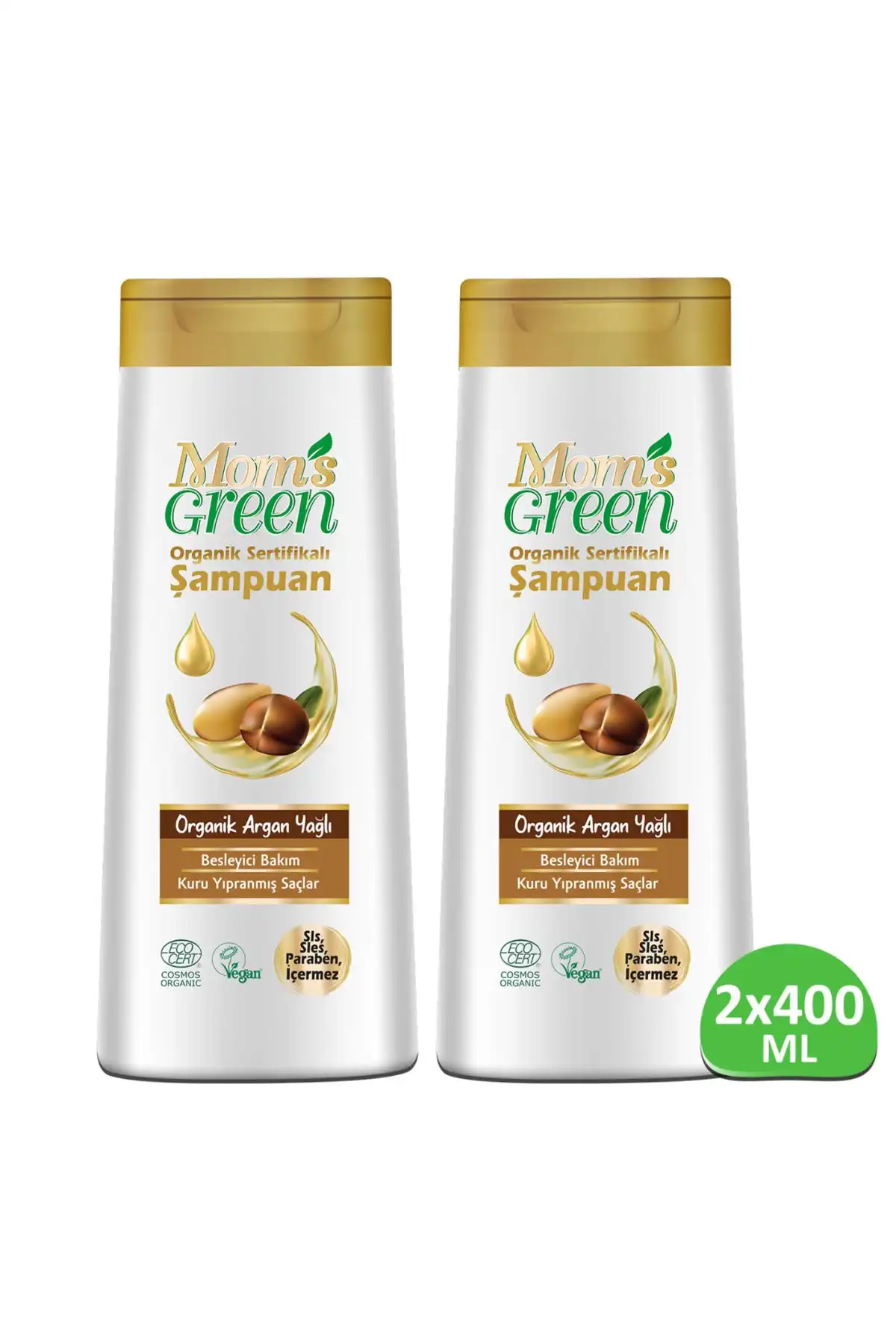 Mom's Green 2'li Set Organik Argan Yağlı Şampuan: Doğal ve Etkili Saç Bakımı Ürünü