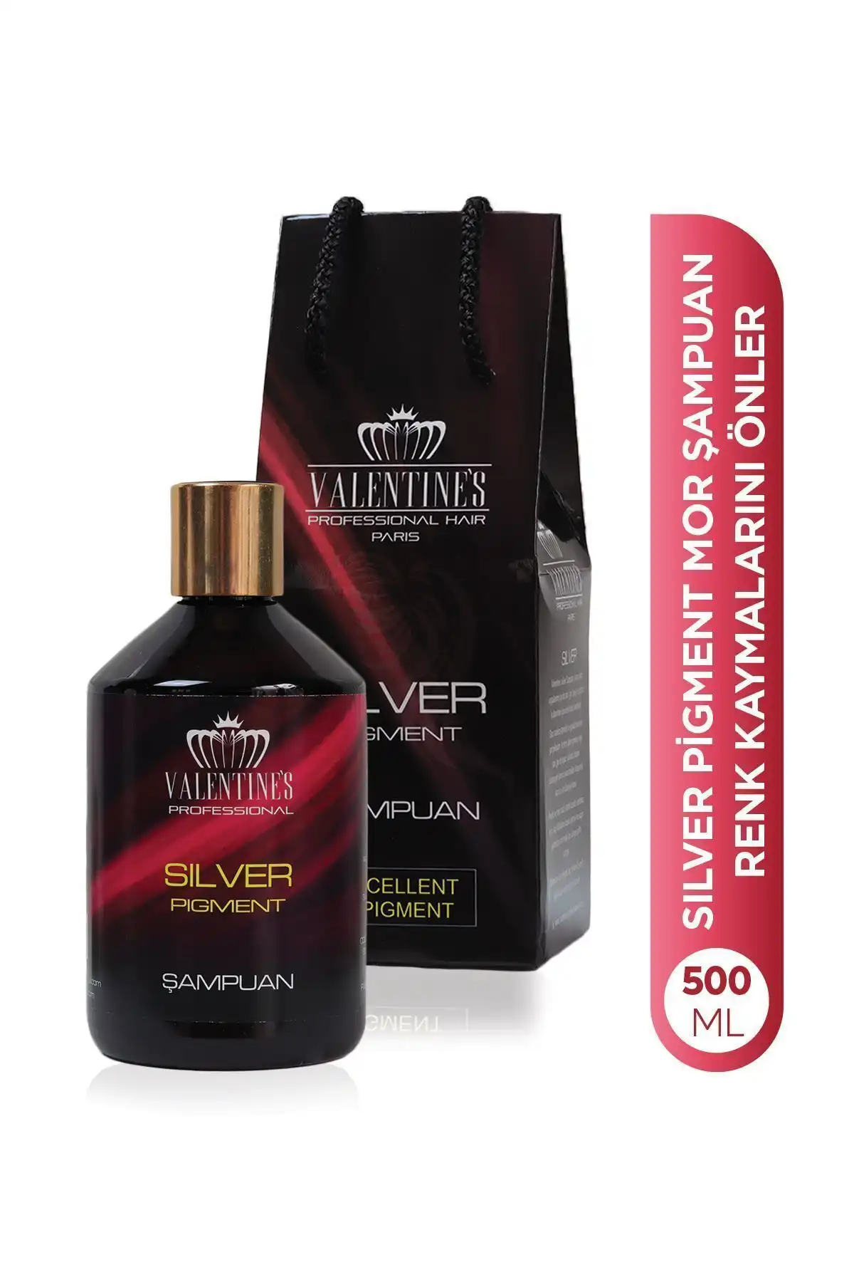 Valentines Premium Silver Pigment Mor Şampuan ile Soğuk Saç Renkleri Elde Edin