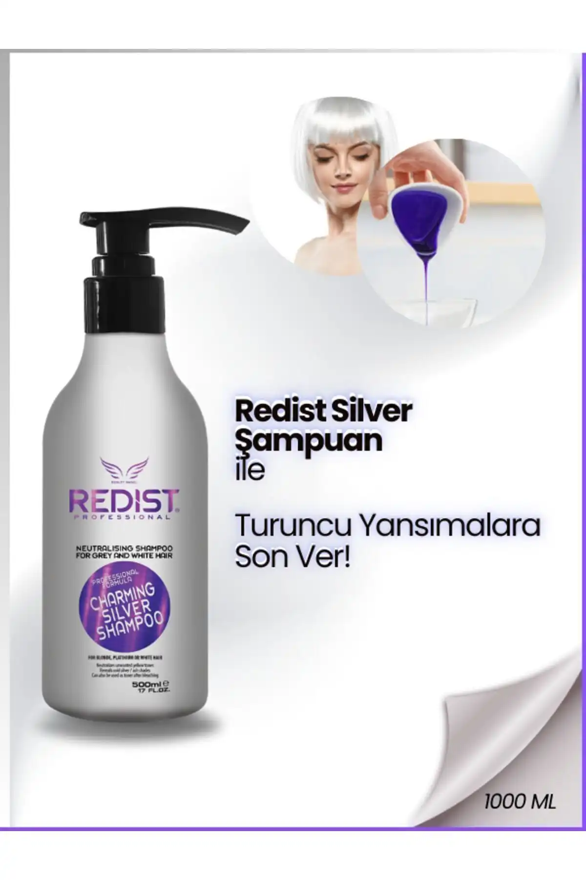 Redist Charming Silver Şampuan: Boyalı Saçlar İçin Sarı Tonları Düşürme Çözümü