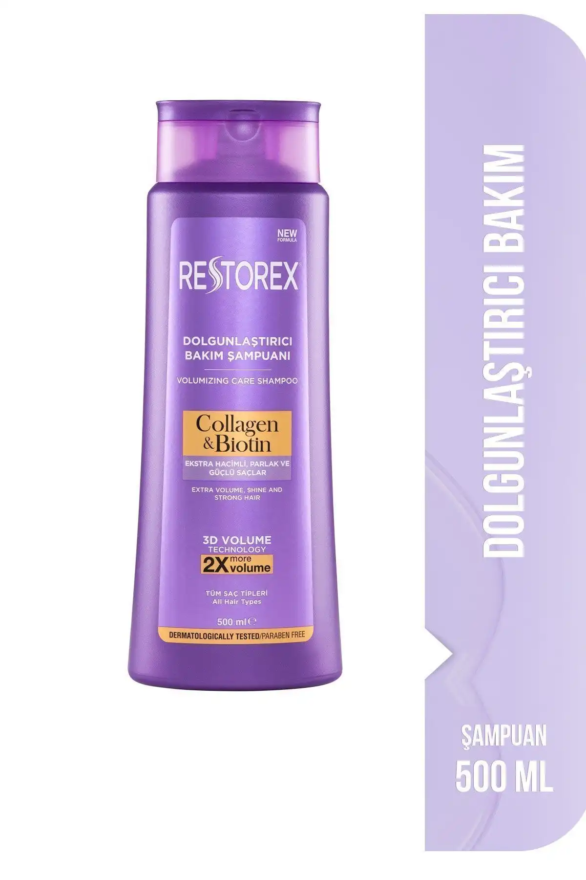 Restorex Collagen & Biotin Dolgunlaştırıcı Şampuan ile Hacimli Saçlar için Çözüm
