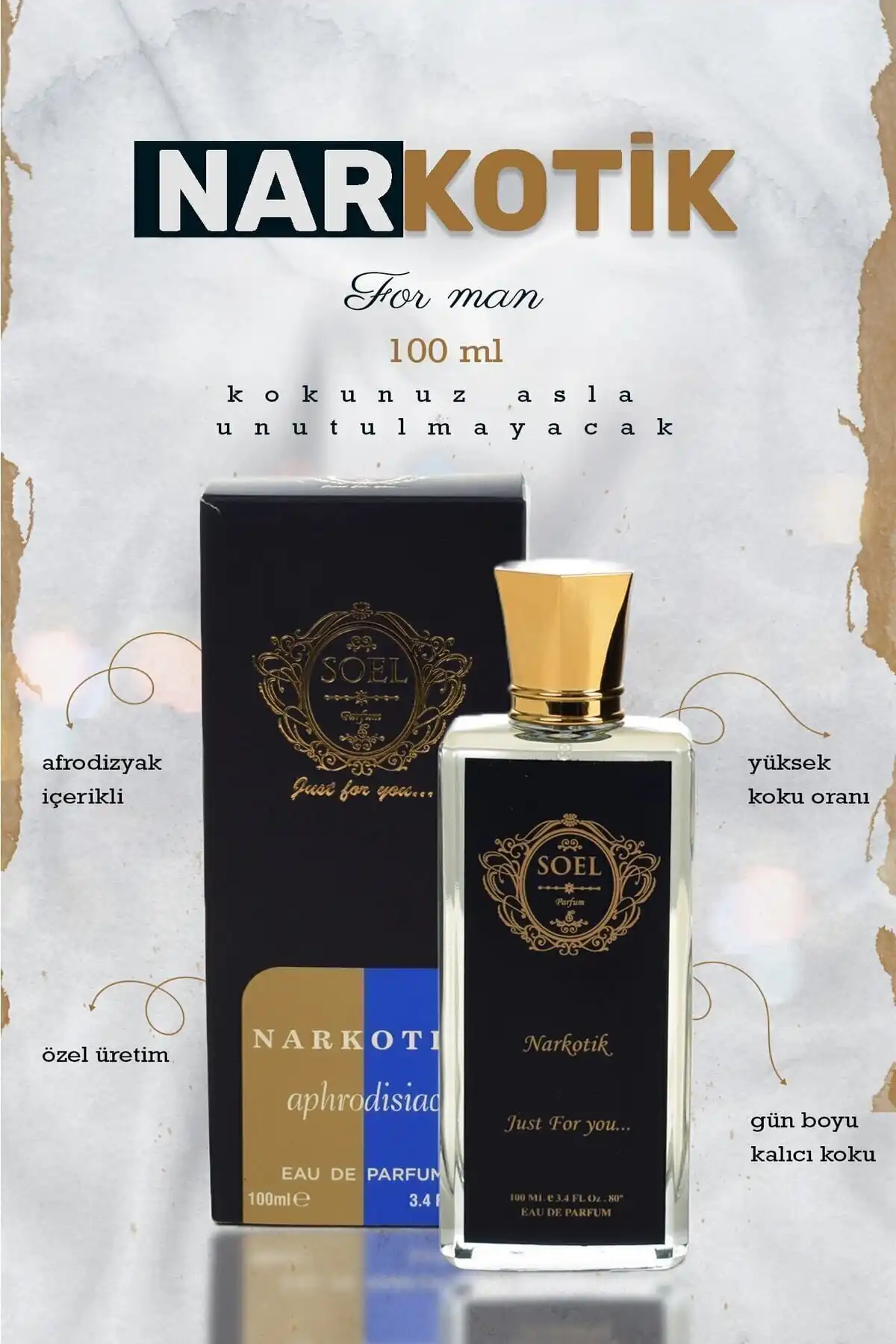 Soel Parfüm Narkotik EDP: Modern ve Ferah Bir Erkek Parfümü