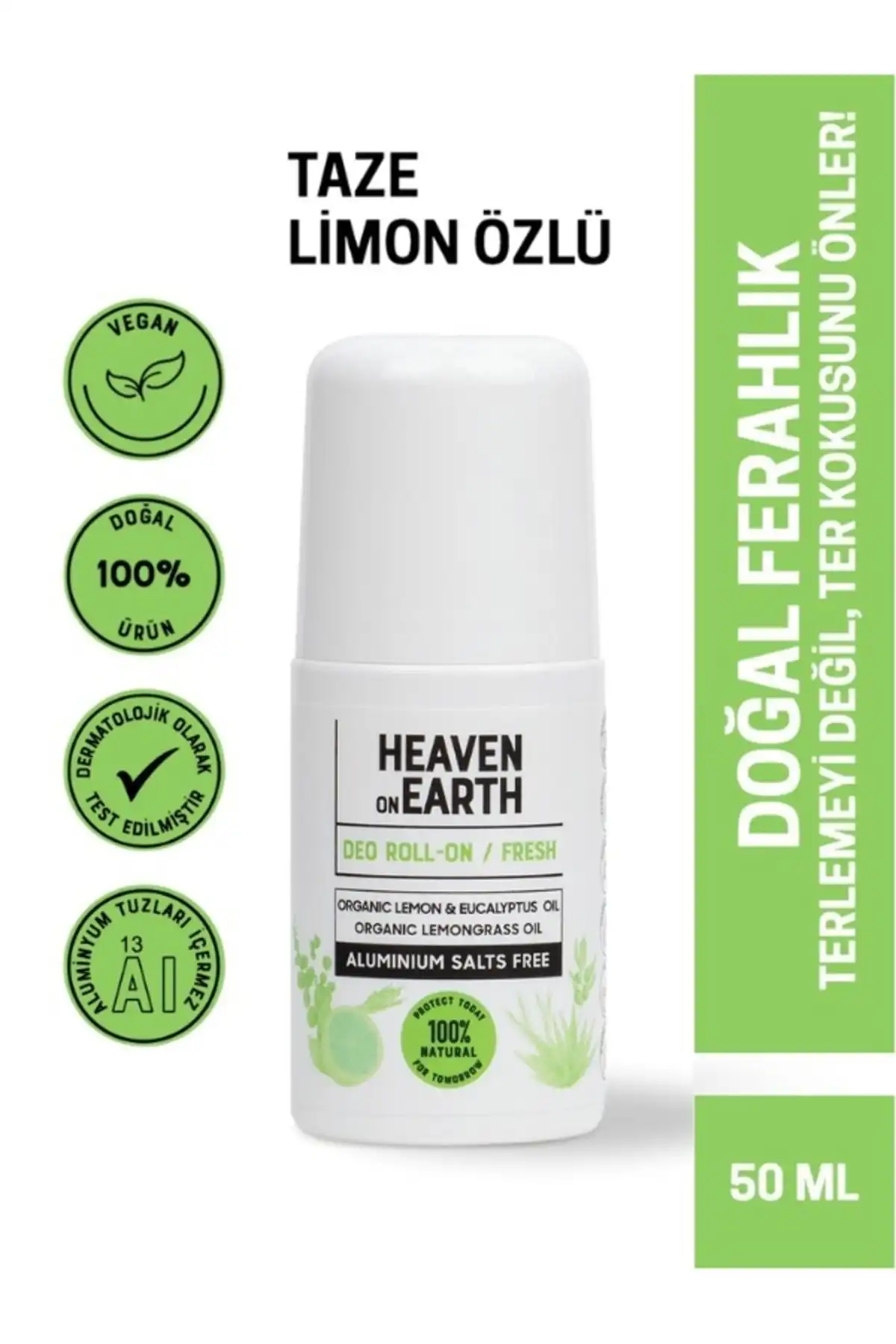 Heaven on Earth %100 Doğal Organik Roll On: Alüminyum Tuzu İçermeyen Deodorant Çözümü