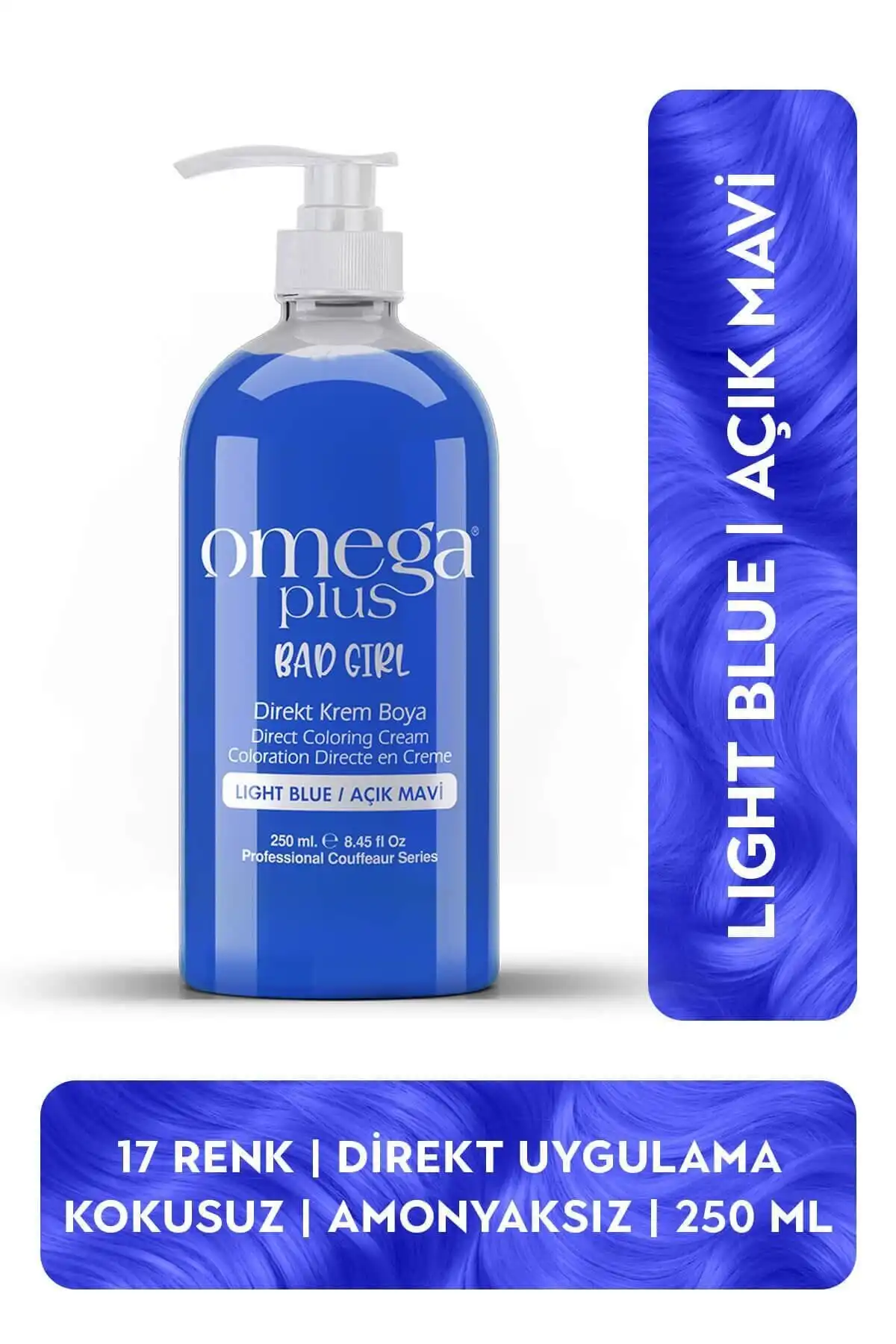 Omega Plus Bad Girl Amonyaksız Saç Boyası İncelemesi: Açık Mavi Renk Özellikleri