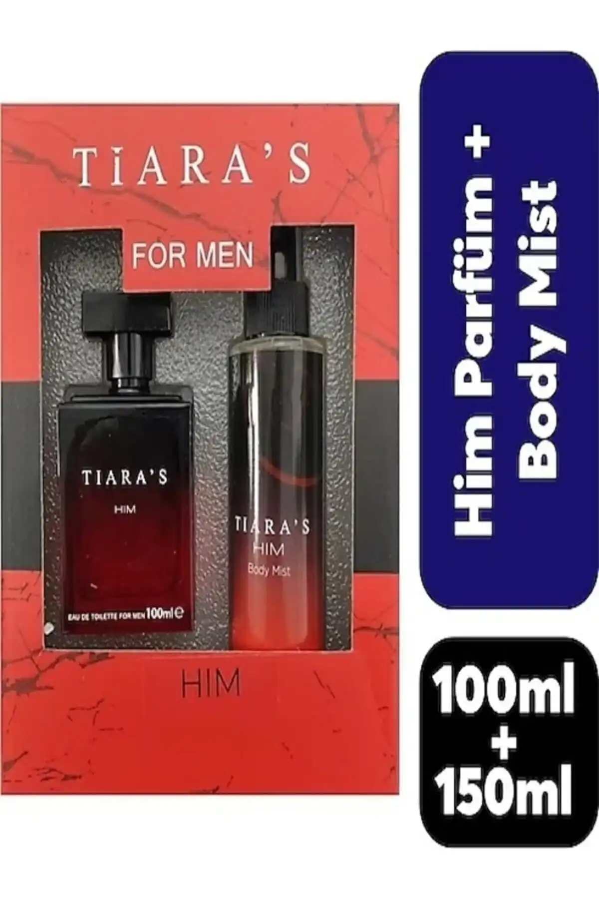Tiaras Him 100ml Erkek Parfüm ve 150ml Deodorant Seti ile Günlük Ferahlık