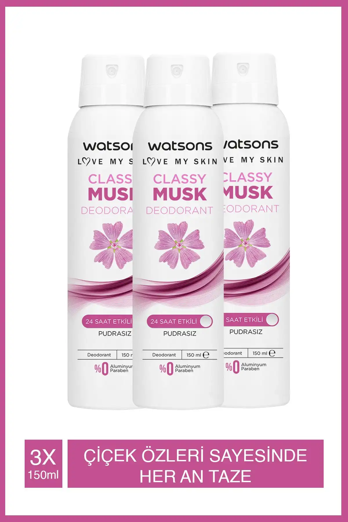 Watsons Classy Musk 24 Saat Etkili Pudrasız Deodorant Sprey İncelemesi ve Kullanıcı Yorumları
